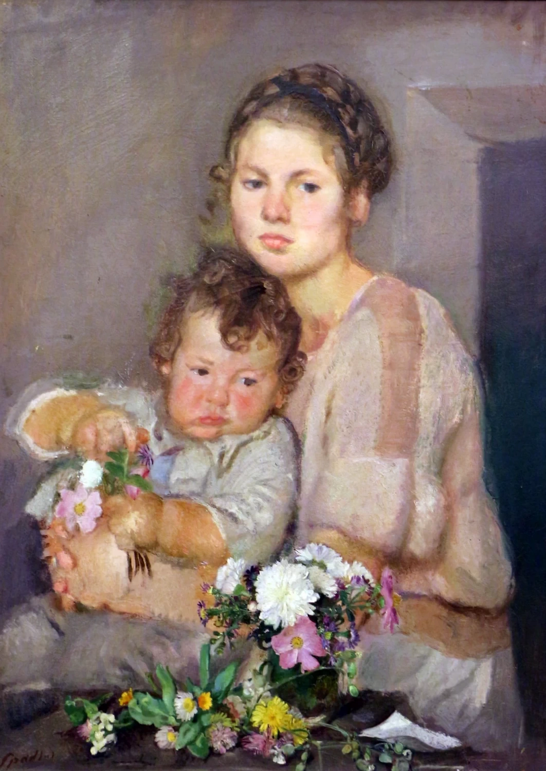 Bambini e fiori (Anna e Lillo coi fiori), 1922 - Galleria d'Arte Moderna, Villa Reale di Milano